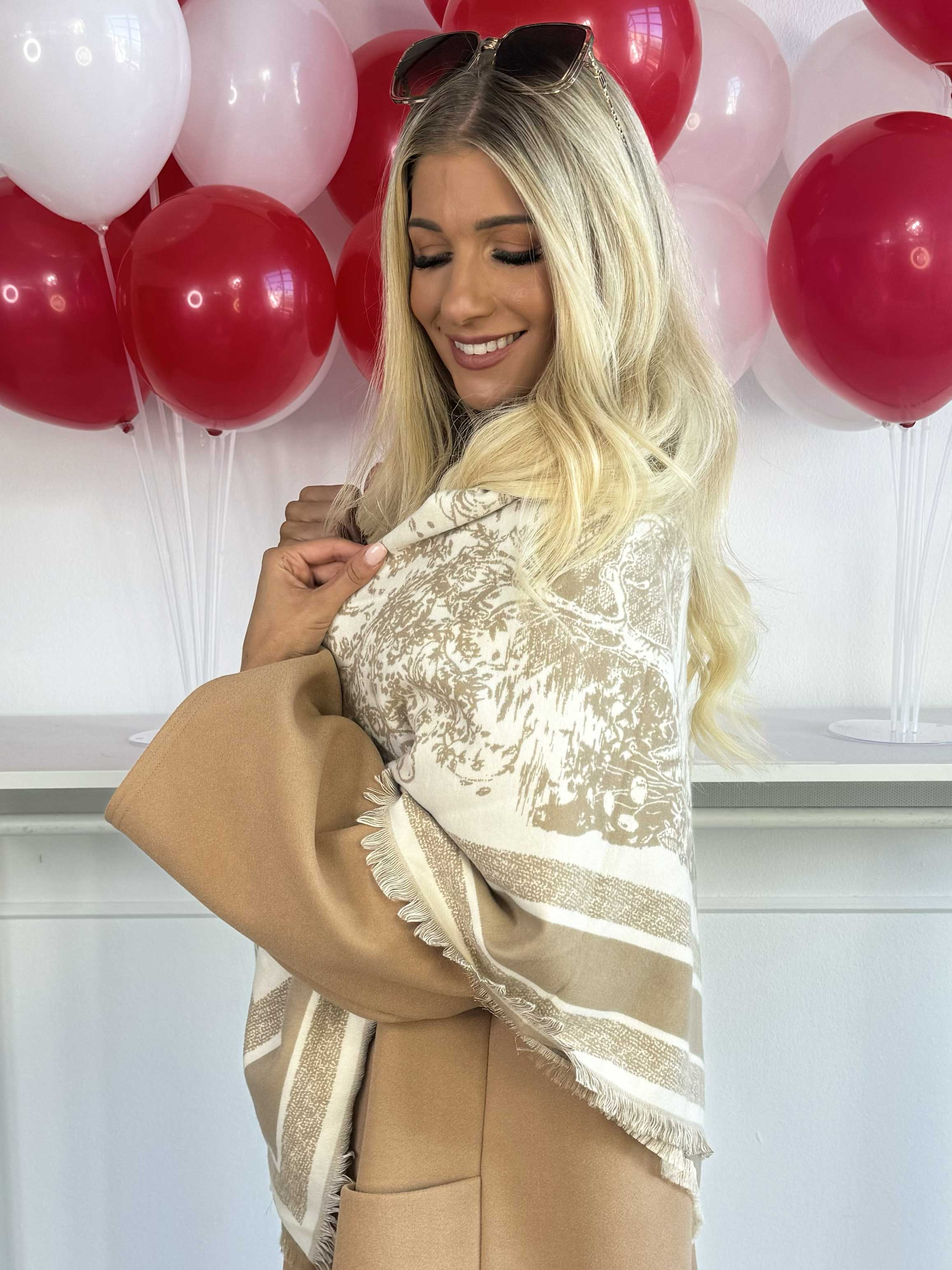 Tatiana - Mycket mjuk mönstrad scarf